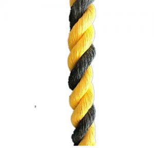 Yellow-black 3-Strand rope